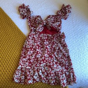 SABO SKIRT red cutout dress